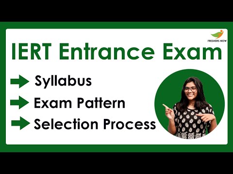 IERT Entrance Exam Syllabus & Exam Pattern 2022-2023 | Diploma in Engineering, Management, Computers