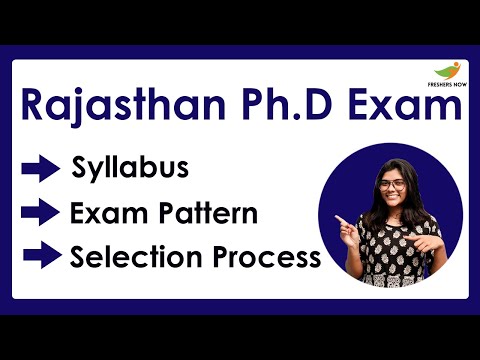 Rajasthan Ph.D Syllabus & Exam Pattern 2022-2023