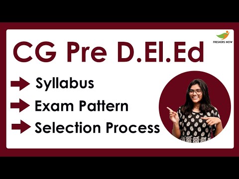 CG Pre D.El.Ed Syllabus & Exam Pattern 2022-2023