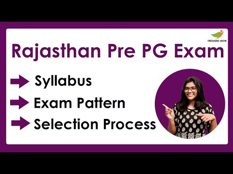 Rajasthan Pre PG Syllabus & Exam Pattern 2022-2023