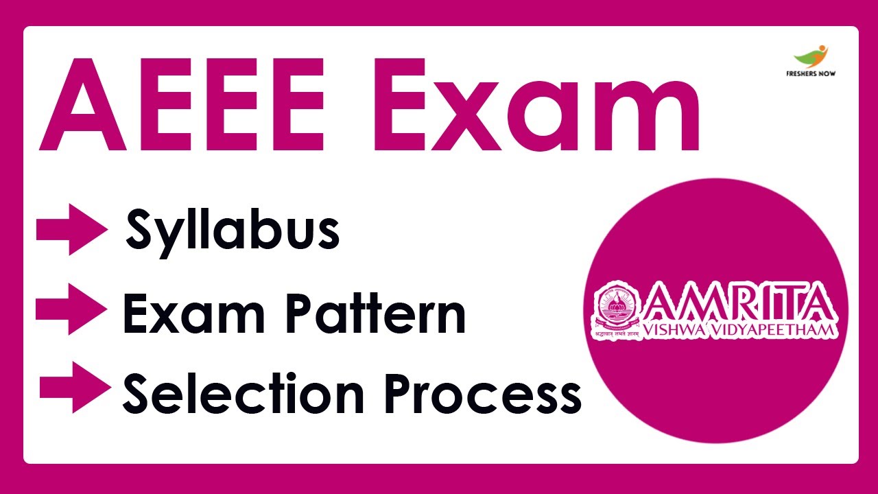 AEEE Syllabus 2023 | Exam Pattern for AEEE Entrance Exam 2023