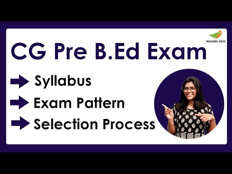 CG Pre B.Ed Syllabus & Exam Pattern 2022-2023 | Topic Wise Chhattisgarh Pre B.Ed Syllabus