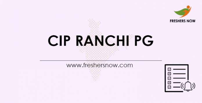 CIP Ranchi PG Entrance Exam