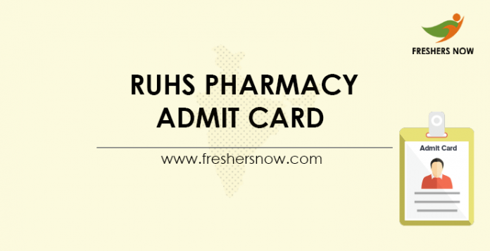 RUHS Pharmacy Admit Card