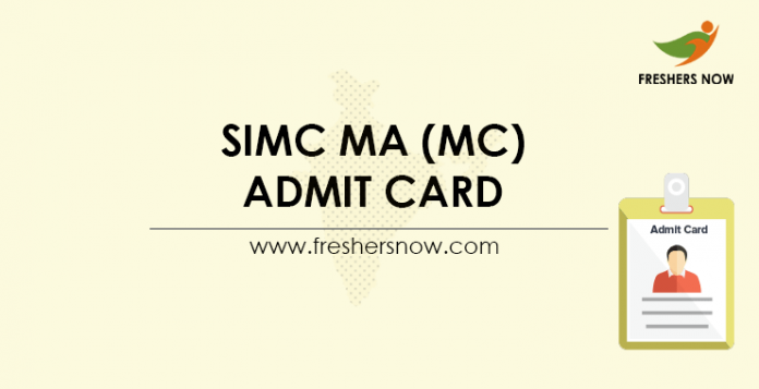 SIMC MA (MC) Admit Card