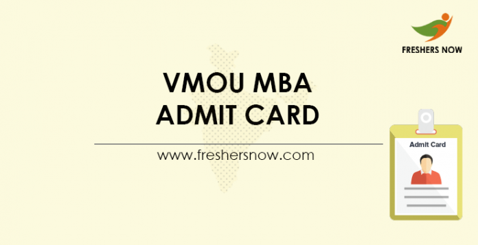 VMOU MBA Admit Card