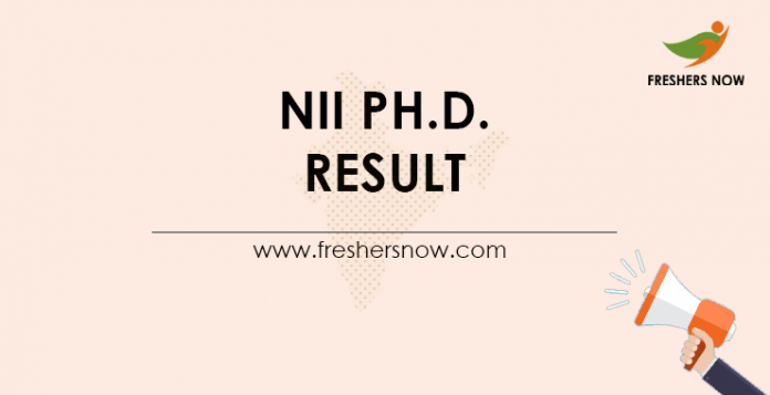 NII Ph.D. Result