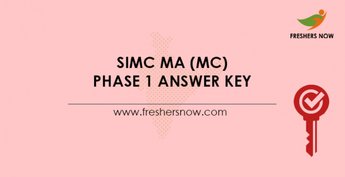 SIMC MA (MC) Phase 1 Answer Key