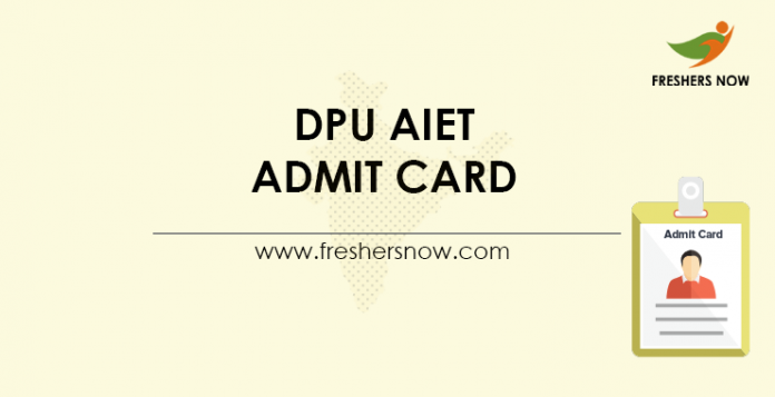 DPU-AIET-Admit-Card