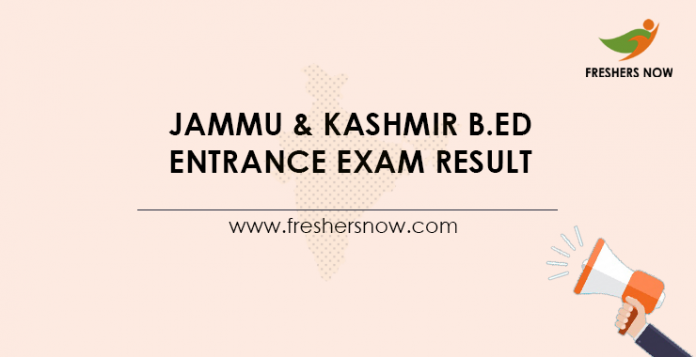 Jammu-&-Kashmir-B.Ed-Entrance-Exam-Result