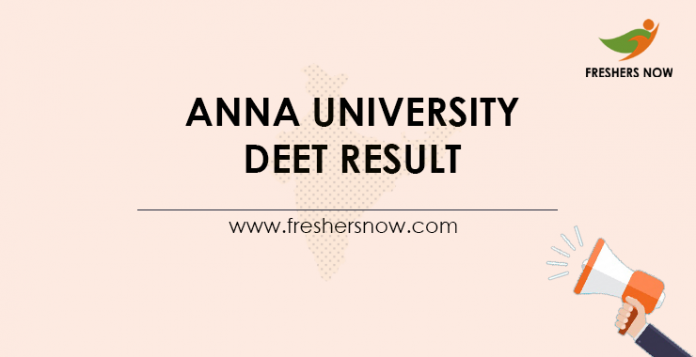 Anna University DEET Result