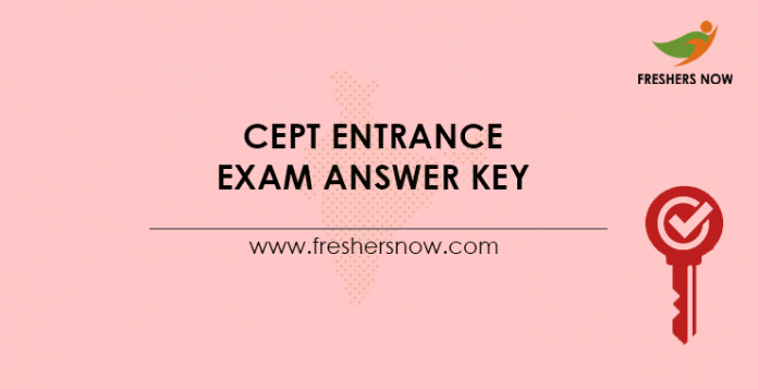 CEPT Entrance Exam Answer Key