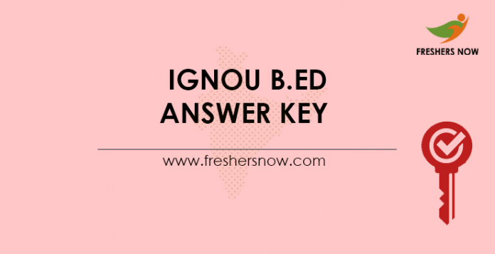 IGNOU B.Ed Answer Key