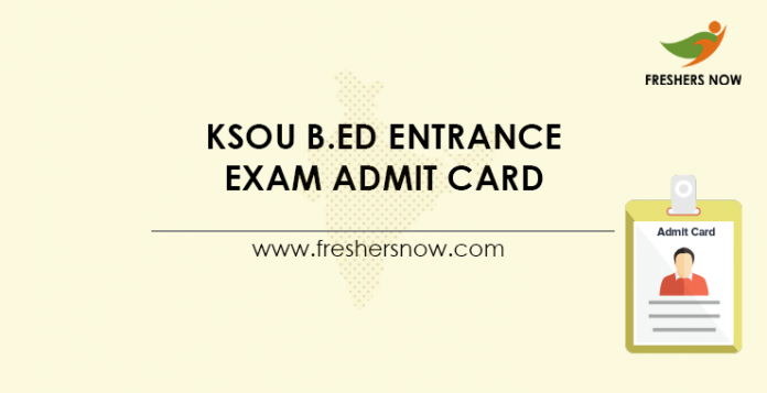 KSOU-B.Ed-Entrance-Exam-Admit-Card