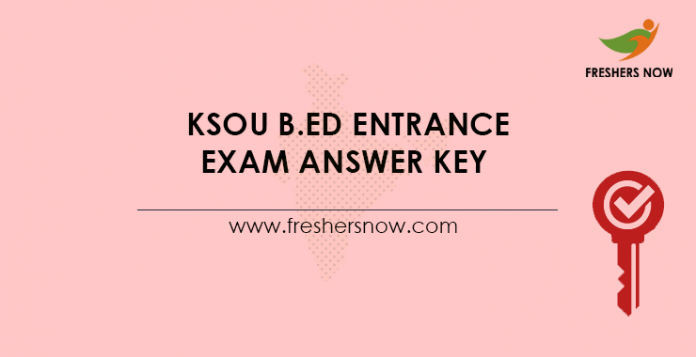 KSOU B.Ed Entrance Exam Answer Key