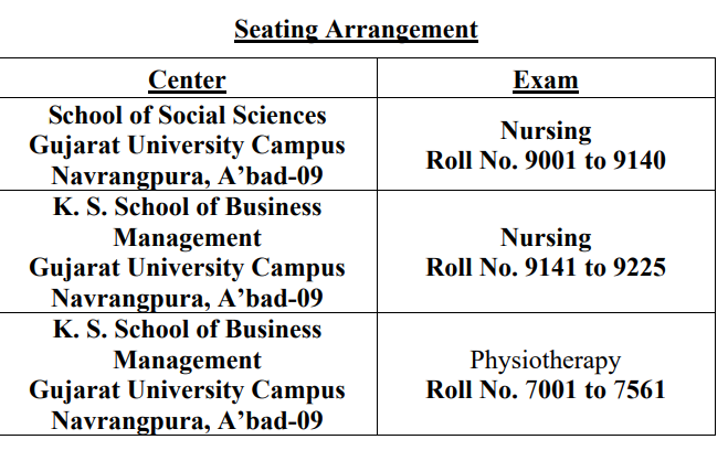 Seating Arrangement