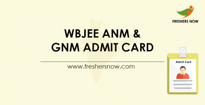 WBJEE ANM & GNM Admit Card