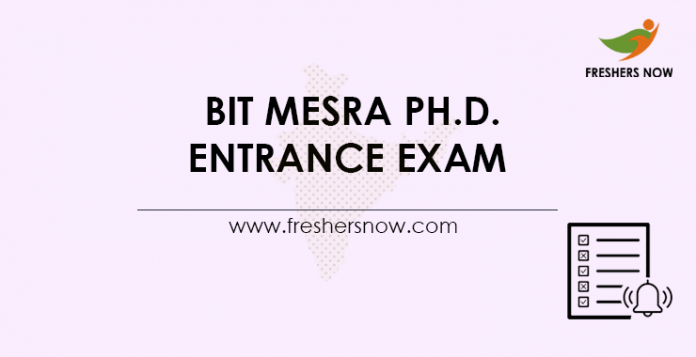 BIT-Mesra-Ph.D.-Entrance-Exam