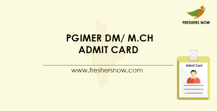 PGIMER-DM-M.Ch-Admit-Card