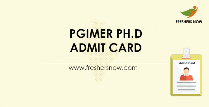 PGIMER-Ph.D-Admit-Card