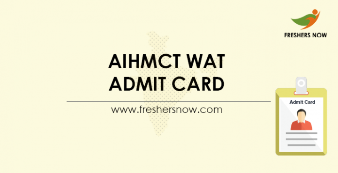 AIHMCT-WAT-Admit-Card