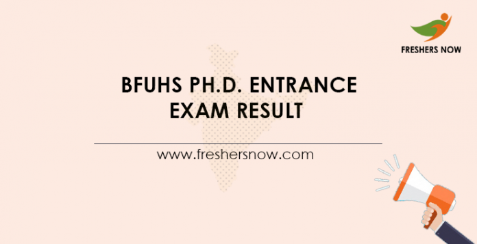 BFUHS-Ph.D.-Entrance-Exam-Result