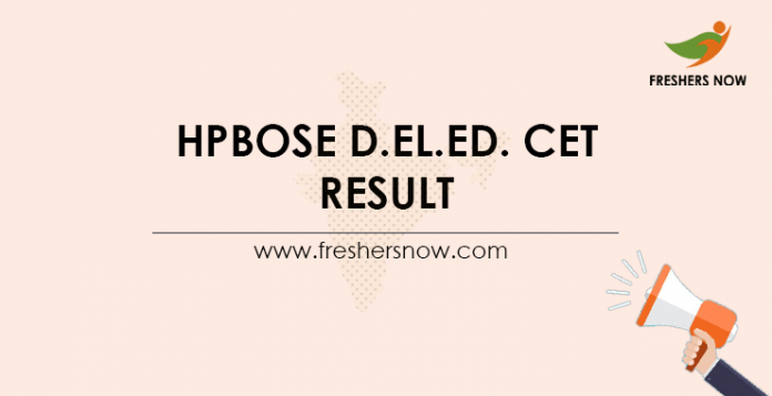 HPBOSE D.El.Ed. CET Result