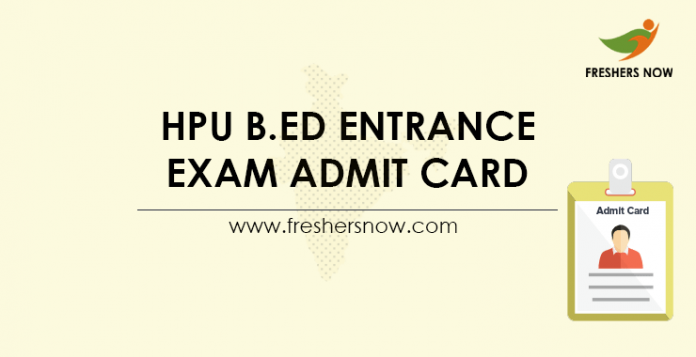 HPU-B.Ed-Entrance-Exam-Admit-Card