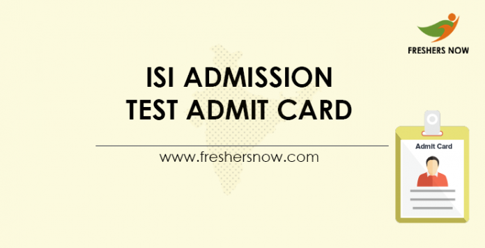 ISI-Admission-Test-Admit-Card