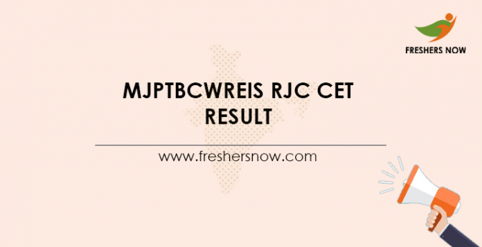 MJPTBCWREIS RJC CET Result