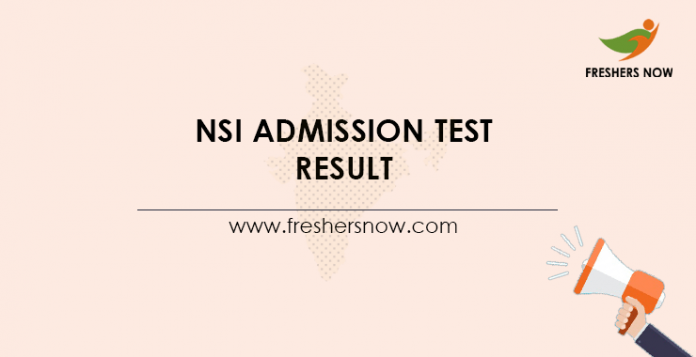 NSI Admission Test Result