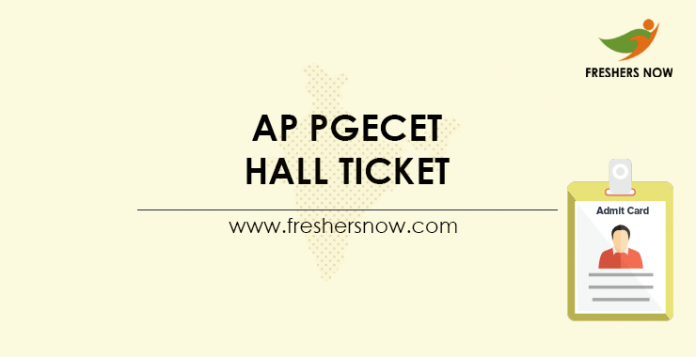 AP PGECET Hall Ticket