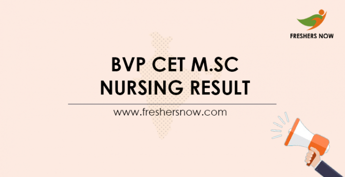 BVP-CET-M.Sc-Nursing-Result