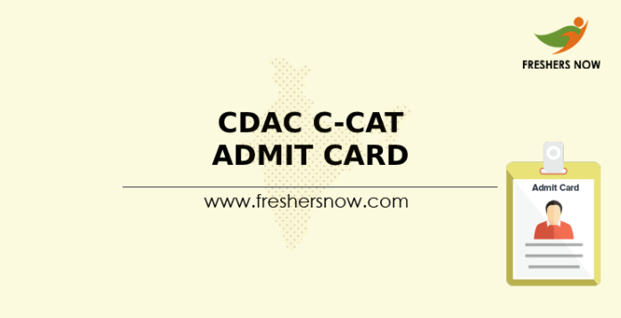 CDAC C-CAT Admit Card