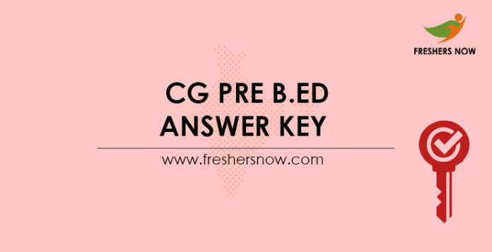 CG-Pre-B.Ed-Answer-Key