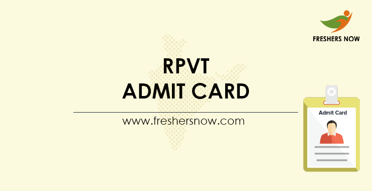 RPVT Admit Card 2022 (Released) | Hall Ticket, Exam Date