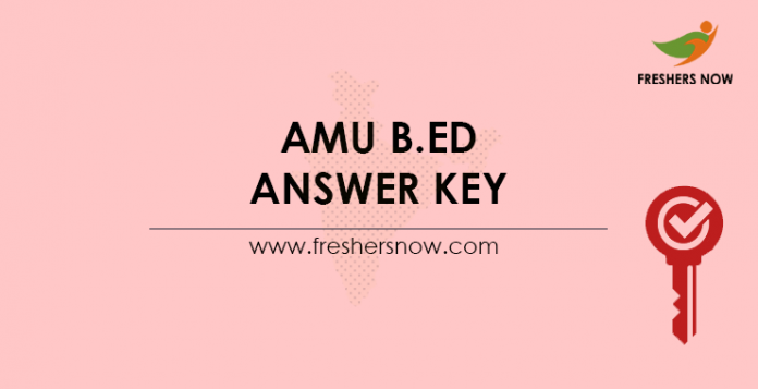 AMU-B.Ed-Answer-Key