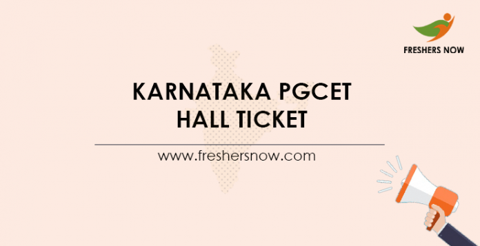 Karnataka PGCET Hall Ticket