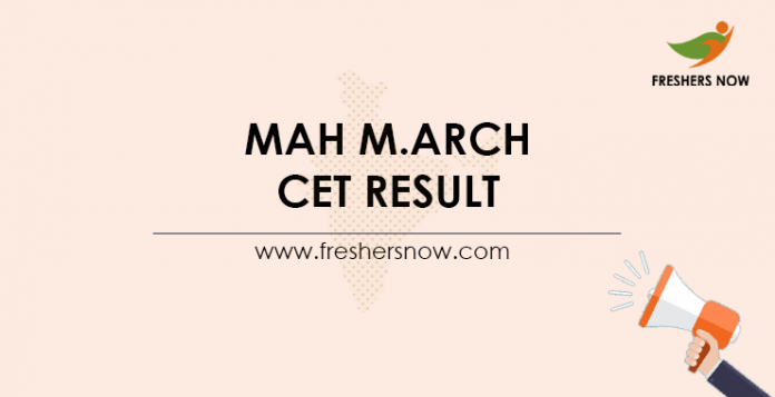 MAH M.Arch CET Result