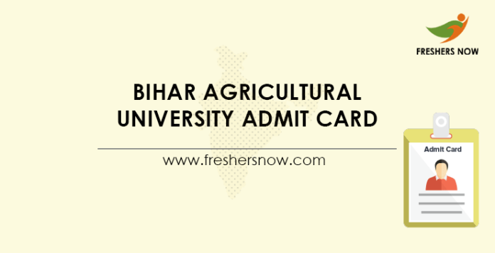 Bihar Agricultural University Admit Card