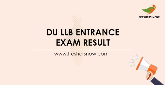 DU LLB Entrance Exam Result