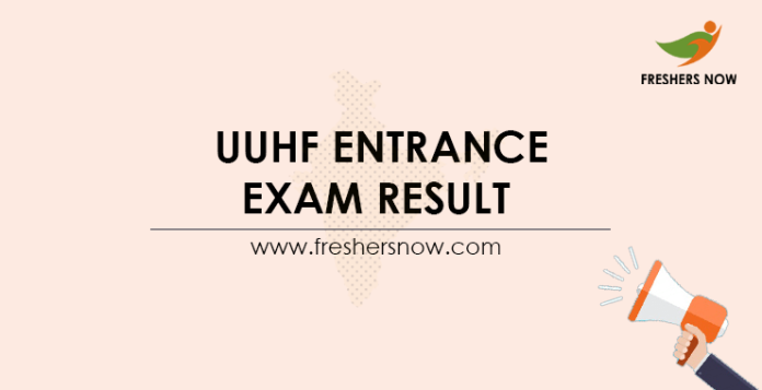 UUHF Entrance Exam Results