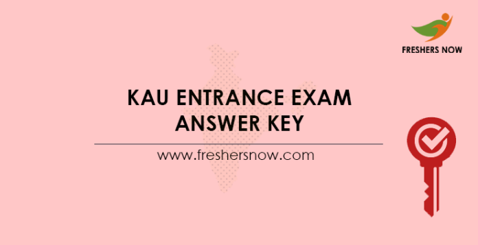 KAU Entrance Exam Answer Key