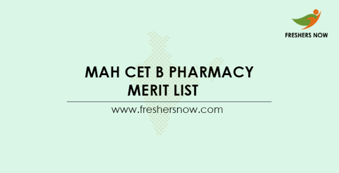 MAH CET B.Pharmacy Merit List