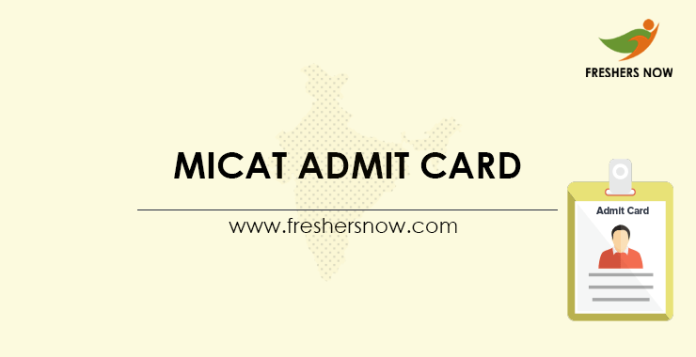 MICAT Admit Card