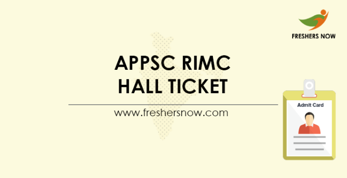 APPSC RIMC Hall Ticket