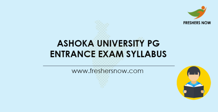 Ashoka University PG Entrance Exam Syllabus