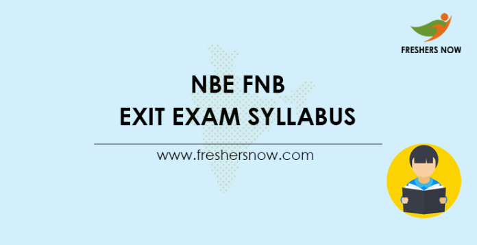 NBE FNB Exit Exam Syllabus