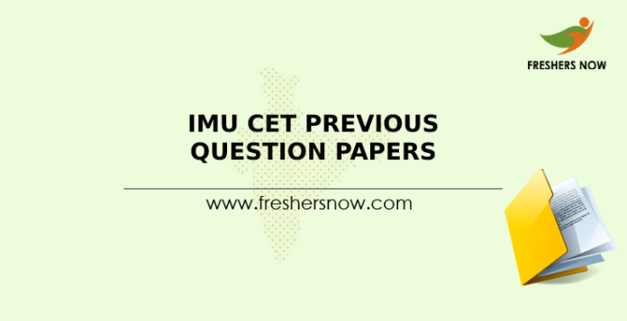 IMU CET Previous Question Papers