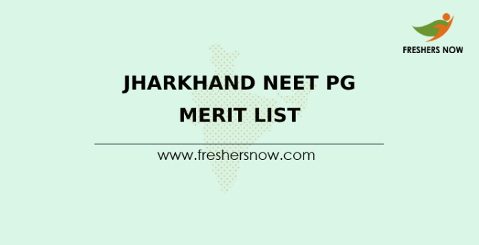 Jharkhand NEET PG Merit List